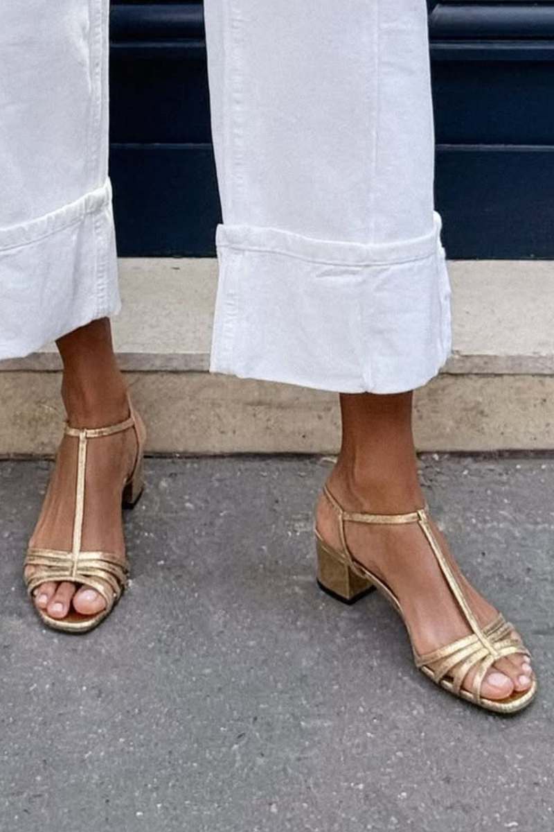 Allegra | Sandali dorati, Eleganza quotidiana