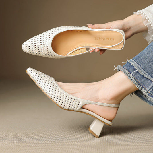 Scarpe slingback in pelle autentica di Aden