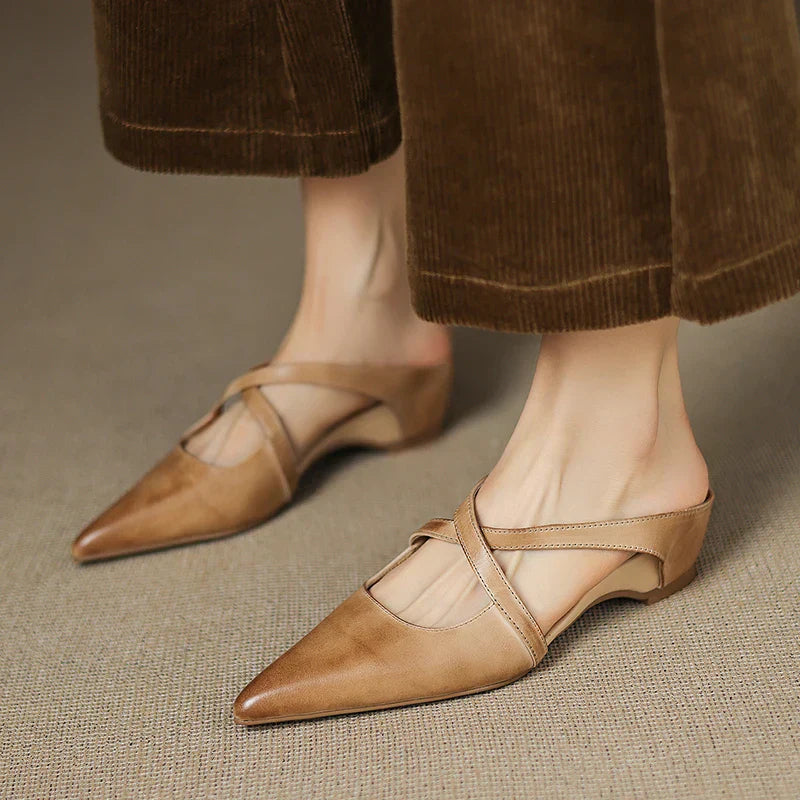 Aluna Mules in pelle autentica
