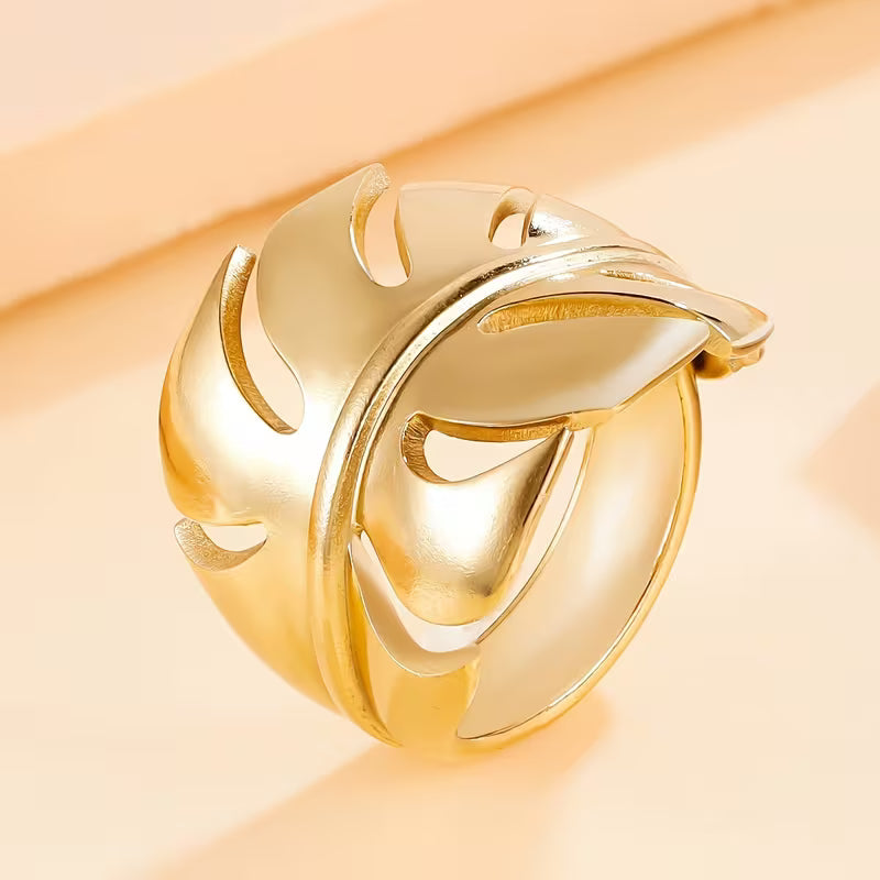 Anello a forma di foglia di Monstera