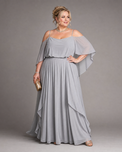 Aurevina | Top a spalle scoperte e gonna maxi fluida