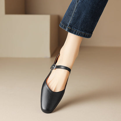 Mules in pelle autentica di Amini
