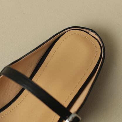 Mules in pelle autentica di Amini