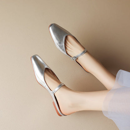 Mules in pelle autentica di Amini