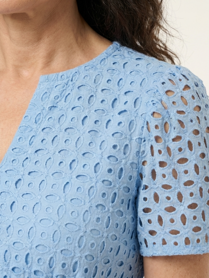 Brielle | Vestito midi a strati con scollo a V e maniche corte