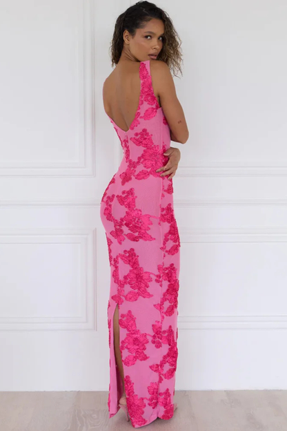 Amara | Abito lungo elegante in rosa