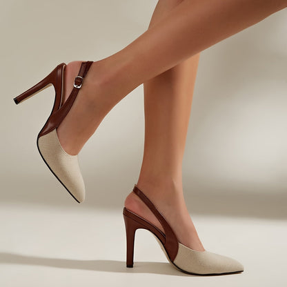 Amelie | Décolleté slingback da donna con colore a contrasto