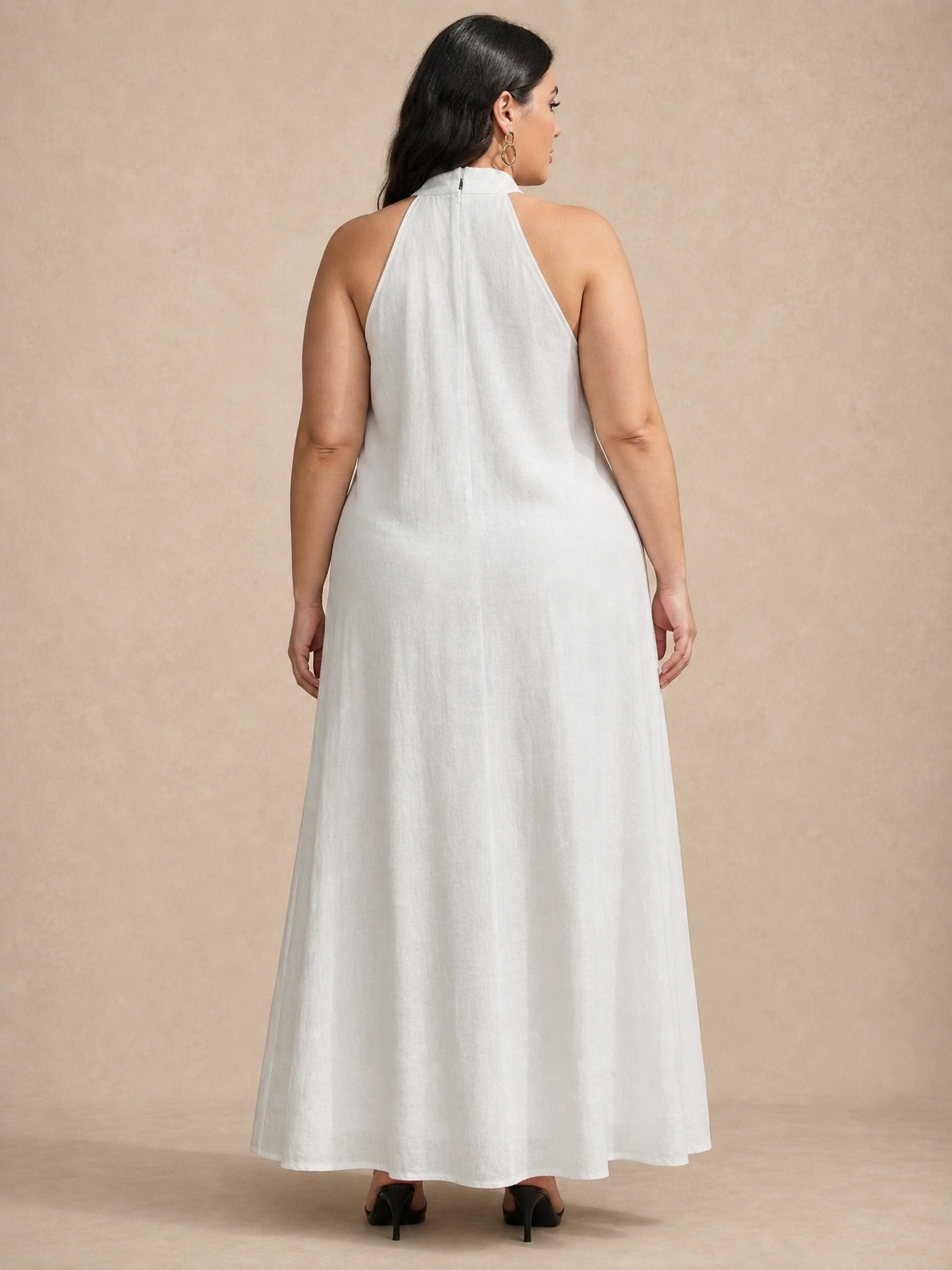 Abito lungo Aveline con scollo a halter