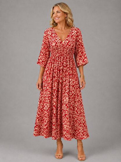 Althea™ | Abito midi fluido bohemiano