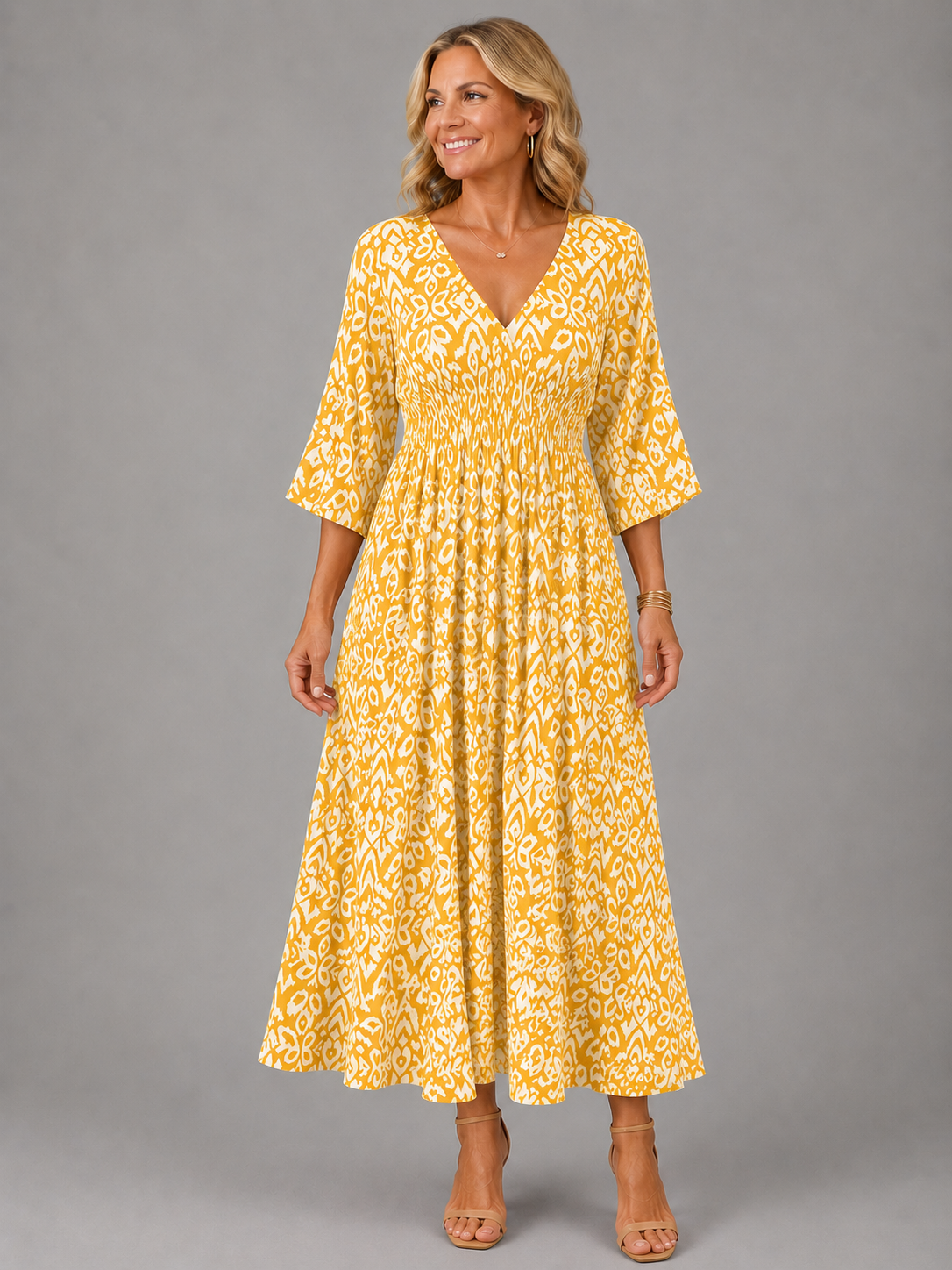 Althea™ | Abito midi fluido bohemiano