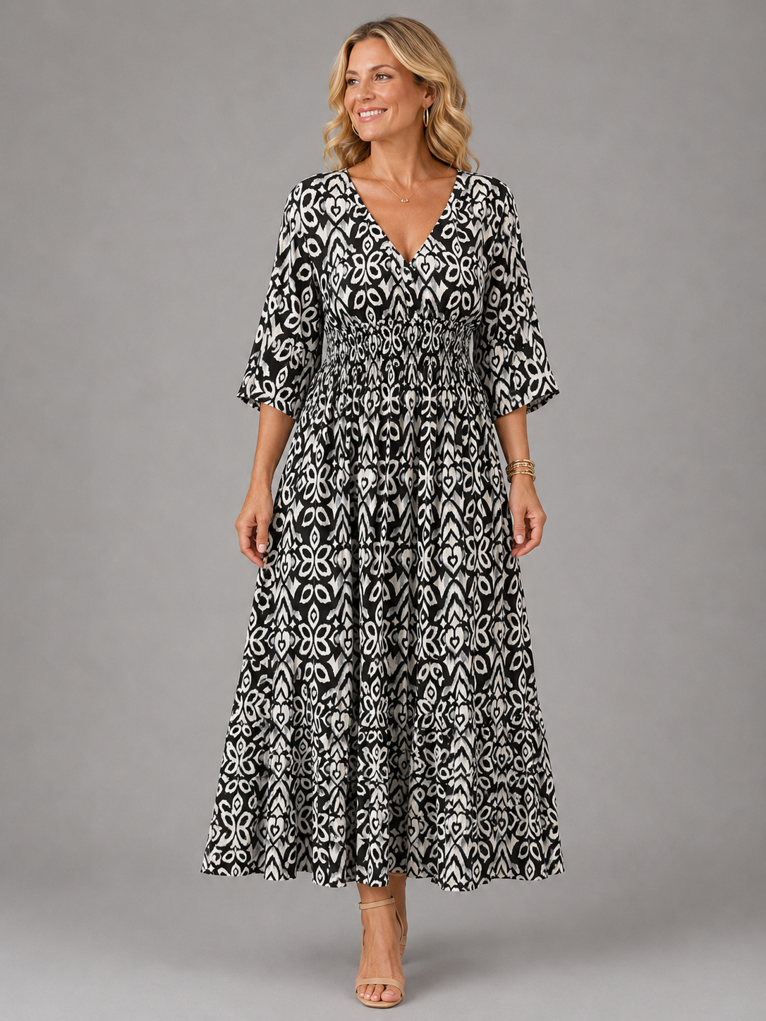 Althea™ | Abito midi fluido bohemiano