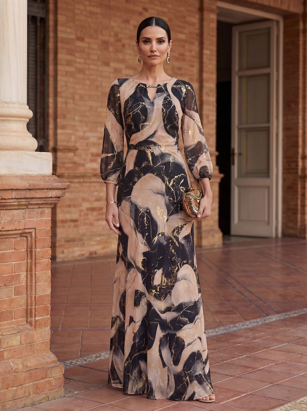 Aira | Vestito in chiffon stampato