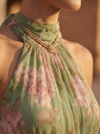 Olivia | Abito lungo in chiffon
