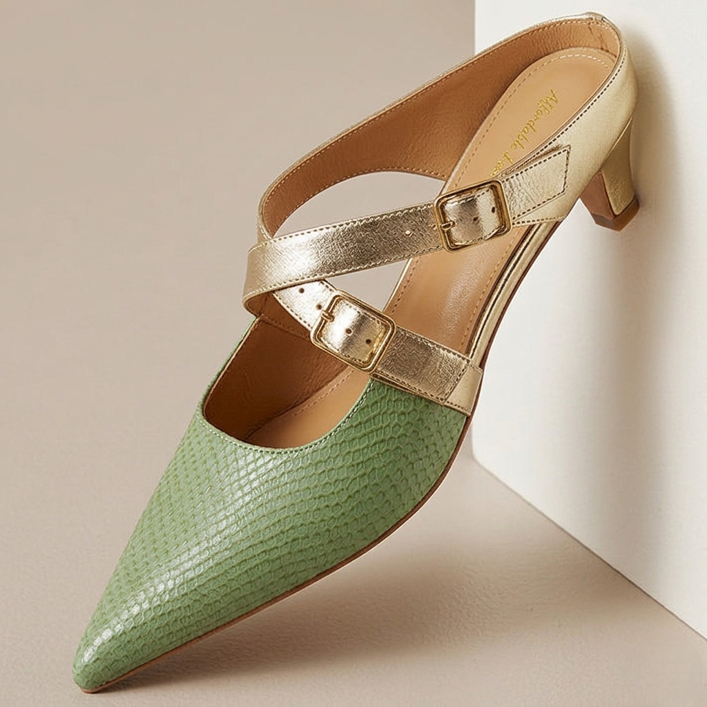 Brielle Mules in pelle genuina