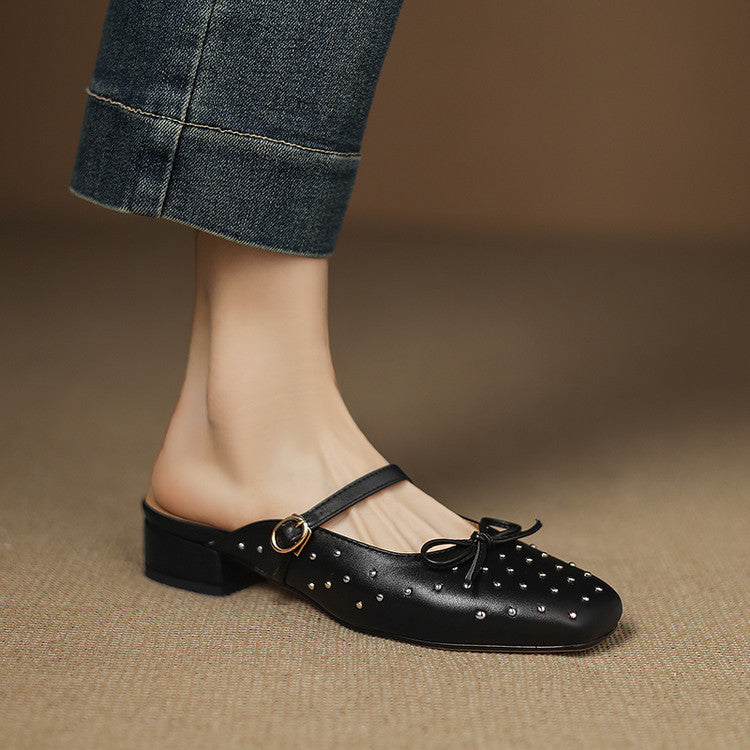 Belle mule in pelle genuina