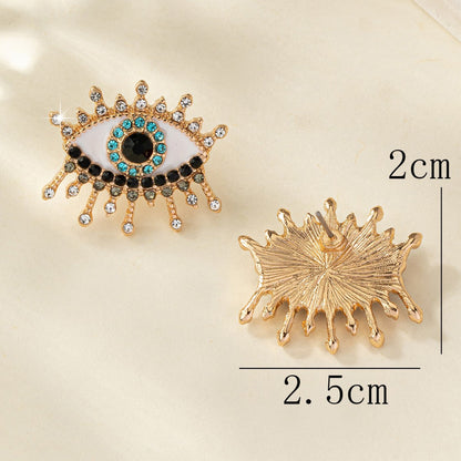Orecchini con Occhio di Malocchio e Strass