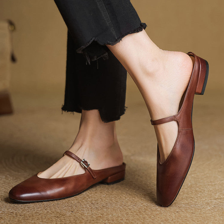 Avina Mules in pelle genuina