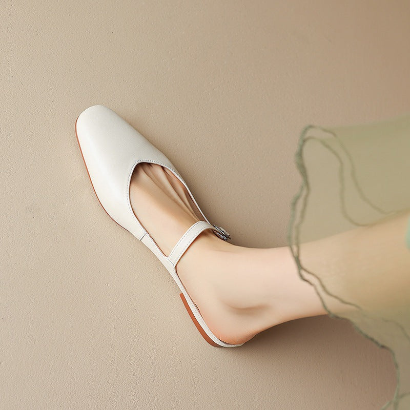 Mules in pelle autentica di Amini
