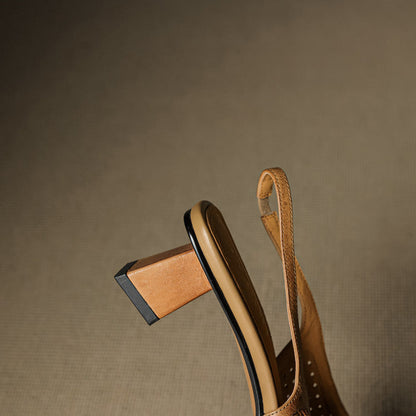 Scarpe slingback in pelle autentica di Aden