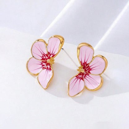 Orecchini con petali di farfalla