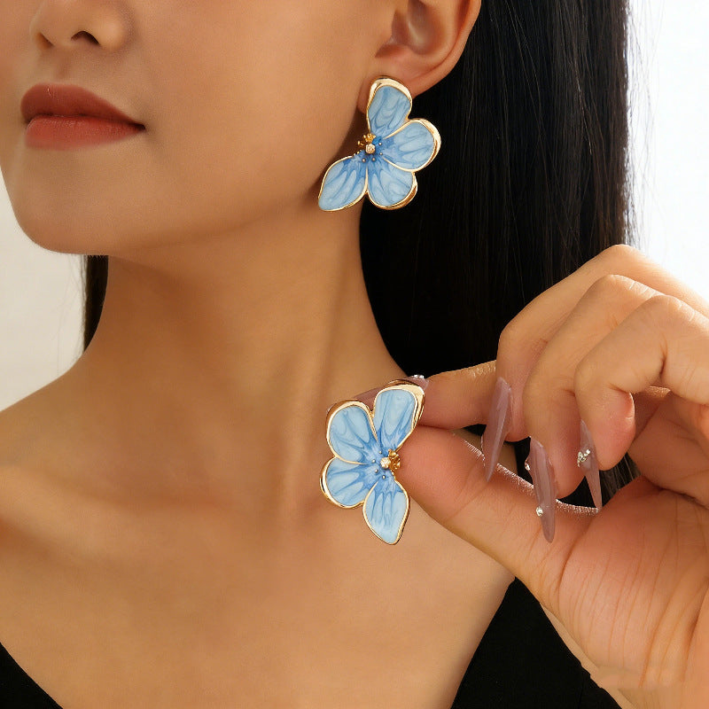 Orecchini con petali di farfalla