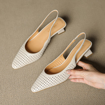 Scarpe slingback in pelle autentica di Aden