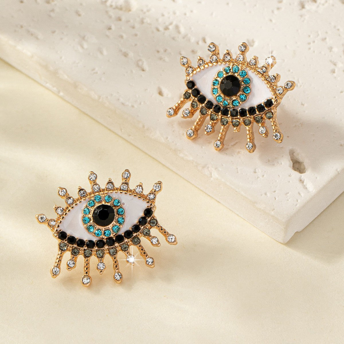 Orecchini con Occhio di Malocchio e Strass