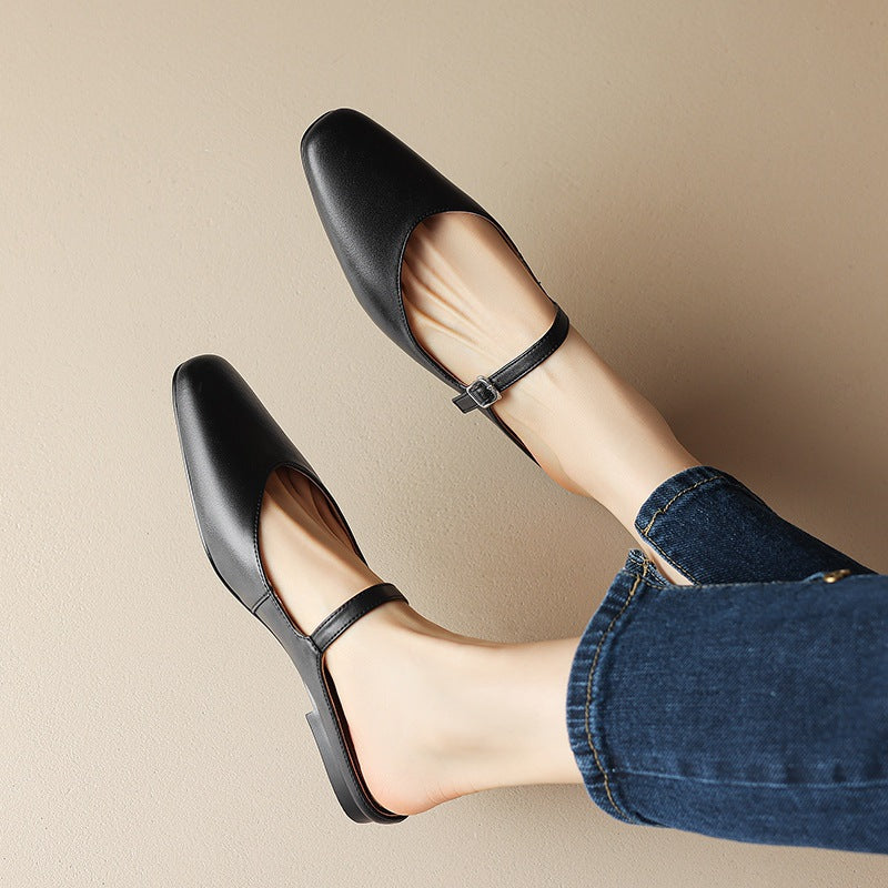 Mules in pelle autentica di Amini
