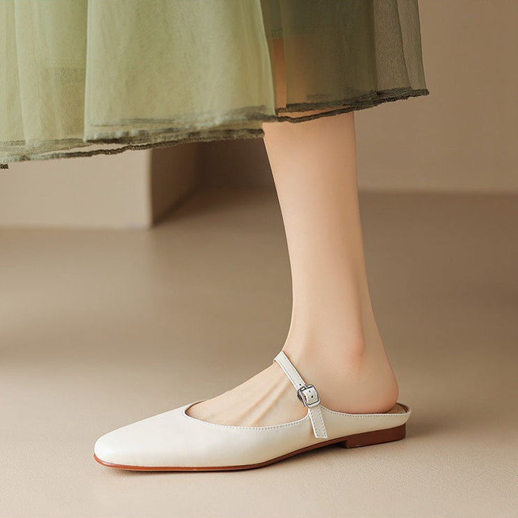 Mules in pelle autentica di Amini