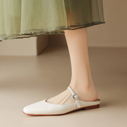 Mules in pelle autentica di Amini