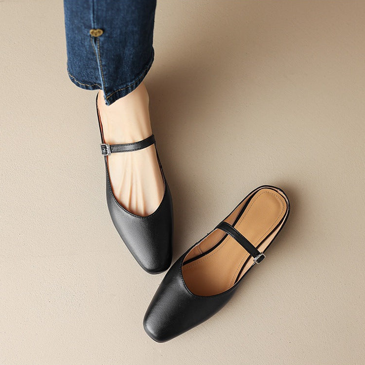 Mules in pelle autentica di Amini