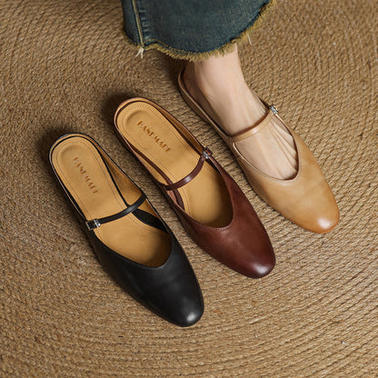Avina Mules in pelle genuina