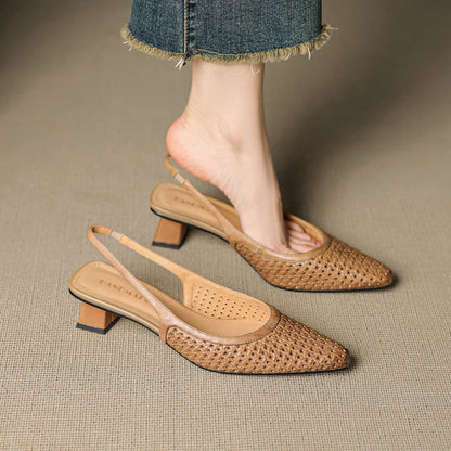 Scarpe slingback in pelle autentica di Aden