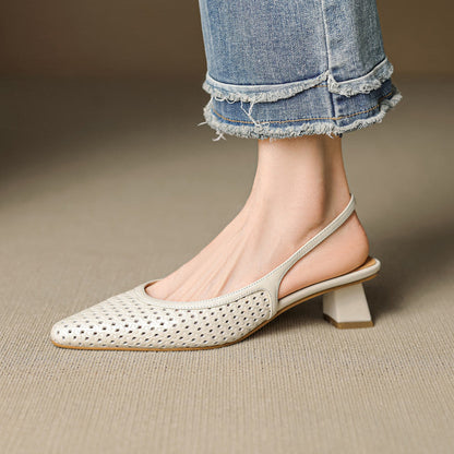 Scarpe slingback in pelle autentica di Aden
