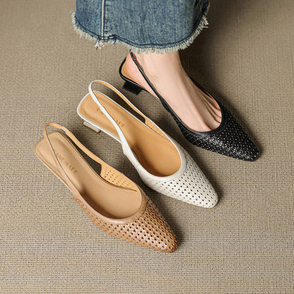 Scarpe slingback in pelle autentica di Aden