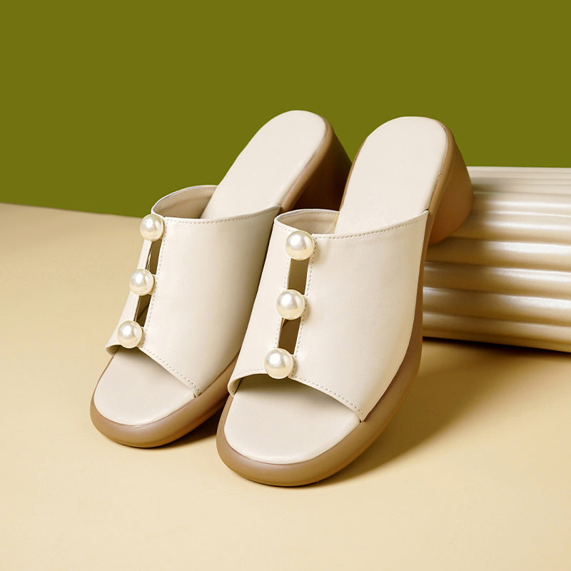 Sandali a scivolo Sienna Perla