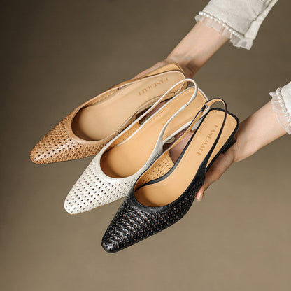 Scarpe slingback in pelle autentica di Aden