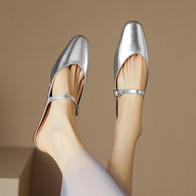 Mules in pelle autentica di Amini