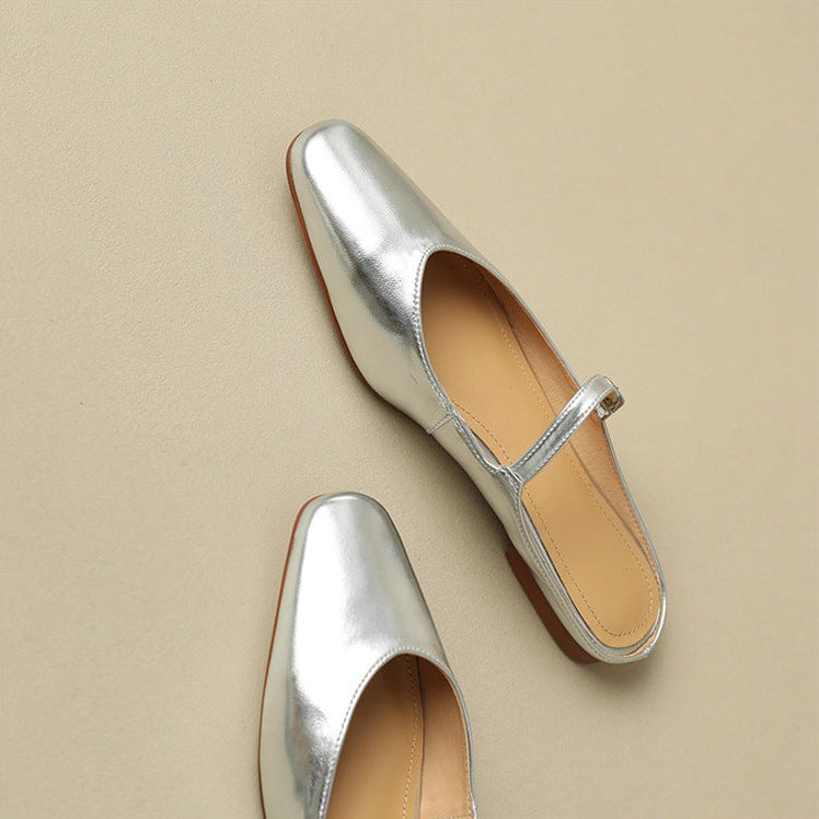 Mules in pelle autentica di Amini