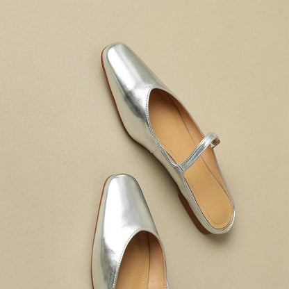 Mules in pelle autentica di Amini