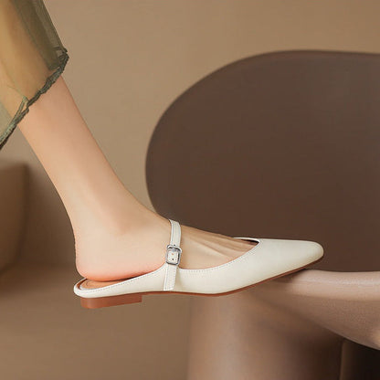 Mules in pelle autentica di Amini