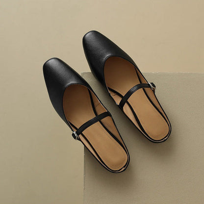 Mules in pelle autentica di Amini