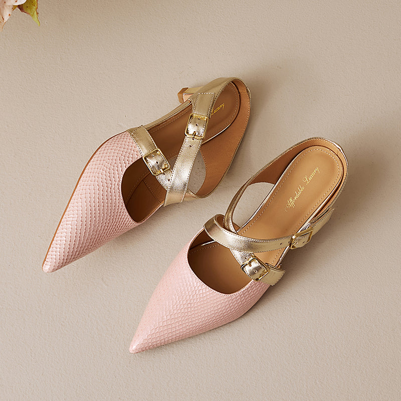 Brielle Mules in pelle genuina