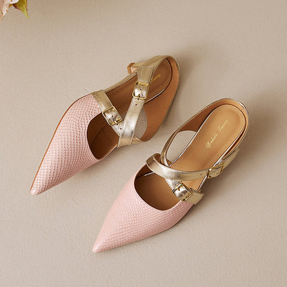 Brielle Mules in pelle genuina