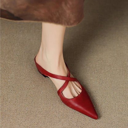 Aluna Mules in pelle autentica