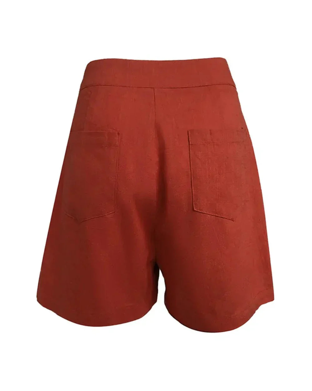 Set di top in lino con scollo a V e pantaloncini Aaliyah