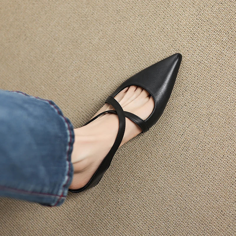Aluna Mules in pelle autentica