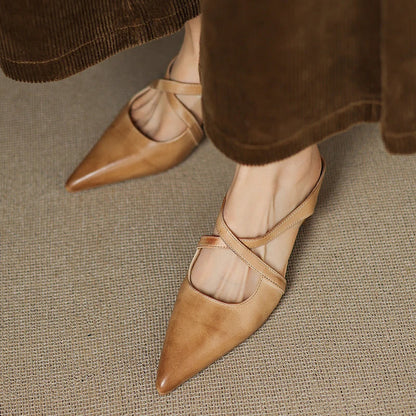Aluna Mules in pelle autentica