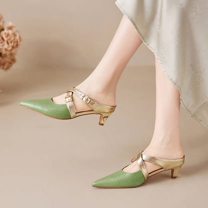 Brielle Mules in pelle genuina