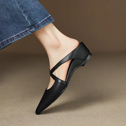 Aluna Mules in pelle autentica